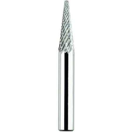 Morse Carbide Burr, Premium, Series 5970, Pointed, 18 Head Dia, 716 Length of Cut, 2 Overall Length,  59969